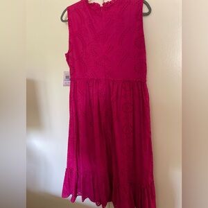 Beautiful pink eyelet summer dress, new with tag.